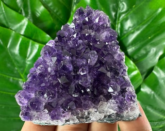 Aglomerado de Ametista Uruguaia: Cristal Roxo Profundo para Decoração de Casa