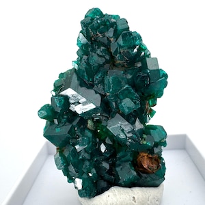 Dioptase from Sanda Hills,Mindouli,Pool Department,Mindouli District,Congo,Minerals Specimens,Collection,N8 (Size 3.3 x 2.1  cm)