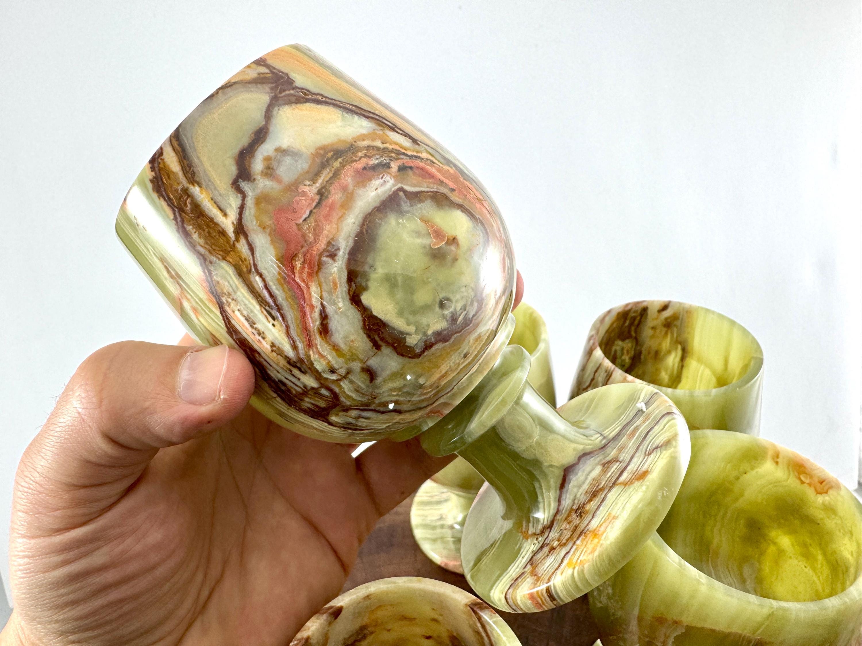 One (1) Large Onyx Cup ,set Vintage Onyx Cups,higt Quality Natural