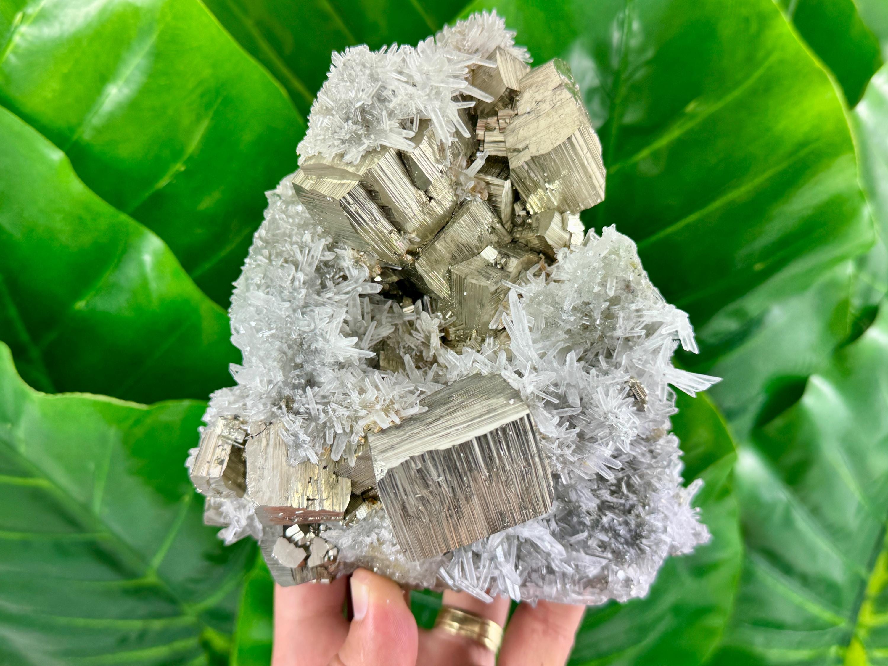 Incredible Quartz with Pyrite from Krushev Dol mine,Madan,Bulgaria,Home Decor,Collection minerals