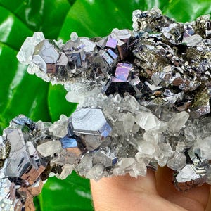 Large Iridescent Galena,Pyrrhotite,Chalcopyrite ,Quartz,Calcite from Trepca,Kosovo,Trepca Stari Trg Mine,Trepca complex,Mitrovica,N561