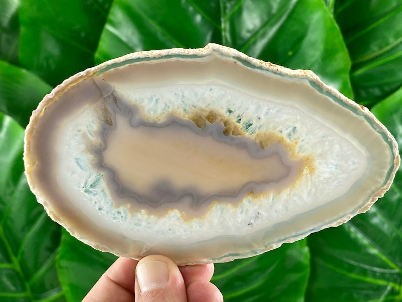 Double Sided from Brazil,Agate Stone,Agate Necklace,Home Decor,Office decor,Large Agate FREE Stand Amazing Large Polished Sliced Agate
