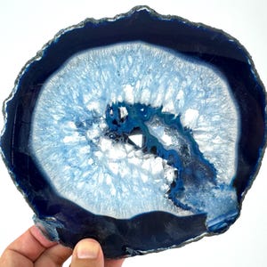 Large Polished Sliced Agate +FREE Stand, Double Sided from Brazil,Agate Stone,Agate Necklace,Home Decor,Office decor,Large Agate