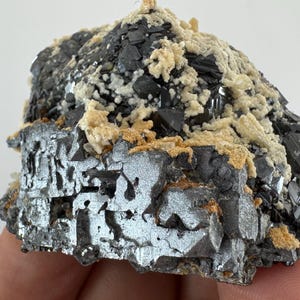 Galena with Sphalerite and Calcite - 9th September mine,Madan Ore Field, Rhodope Mountains,Mineral Specimens,N229