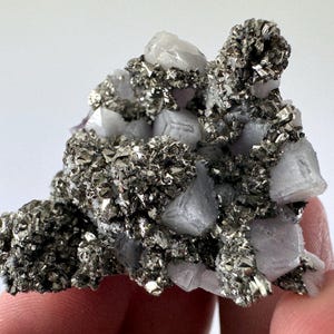 Rare Amethyst with Pyrite from Chala mine Bulgaria,Bulgarian Amethyst,Purple Quartz,Cluster,Specimen,Crystal,Chala mine N72