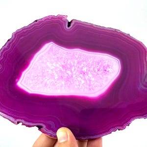Extra Large Polished Sliced Agate +FREE Stand, Double Sided from Brazil,Agate Stone,Agate Necklace,Home Decor,Office decor,Large Agate