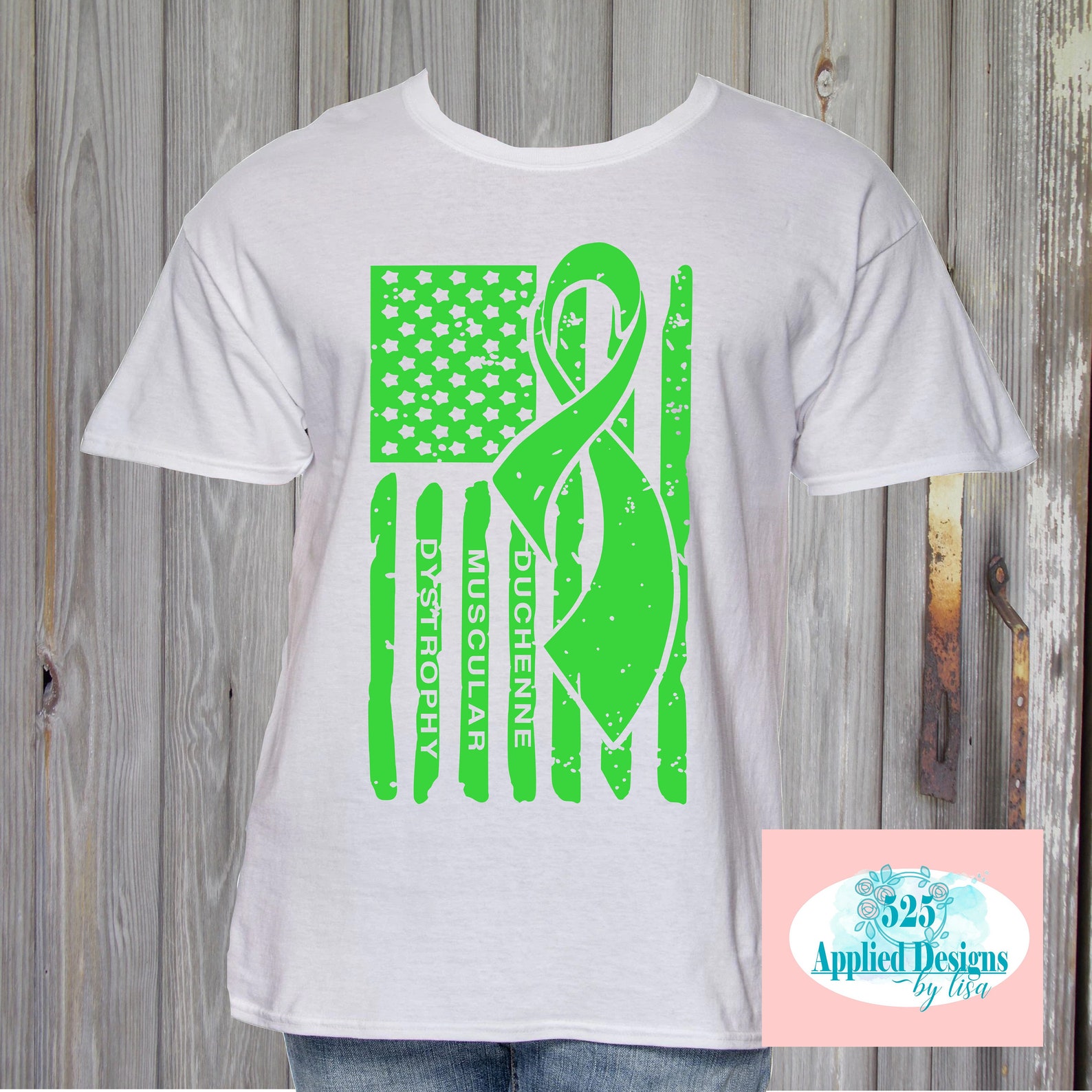 Duchenne Muscular Dystrophy Awareness Ribbon American Flag Etsy