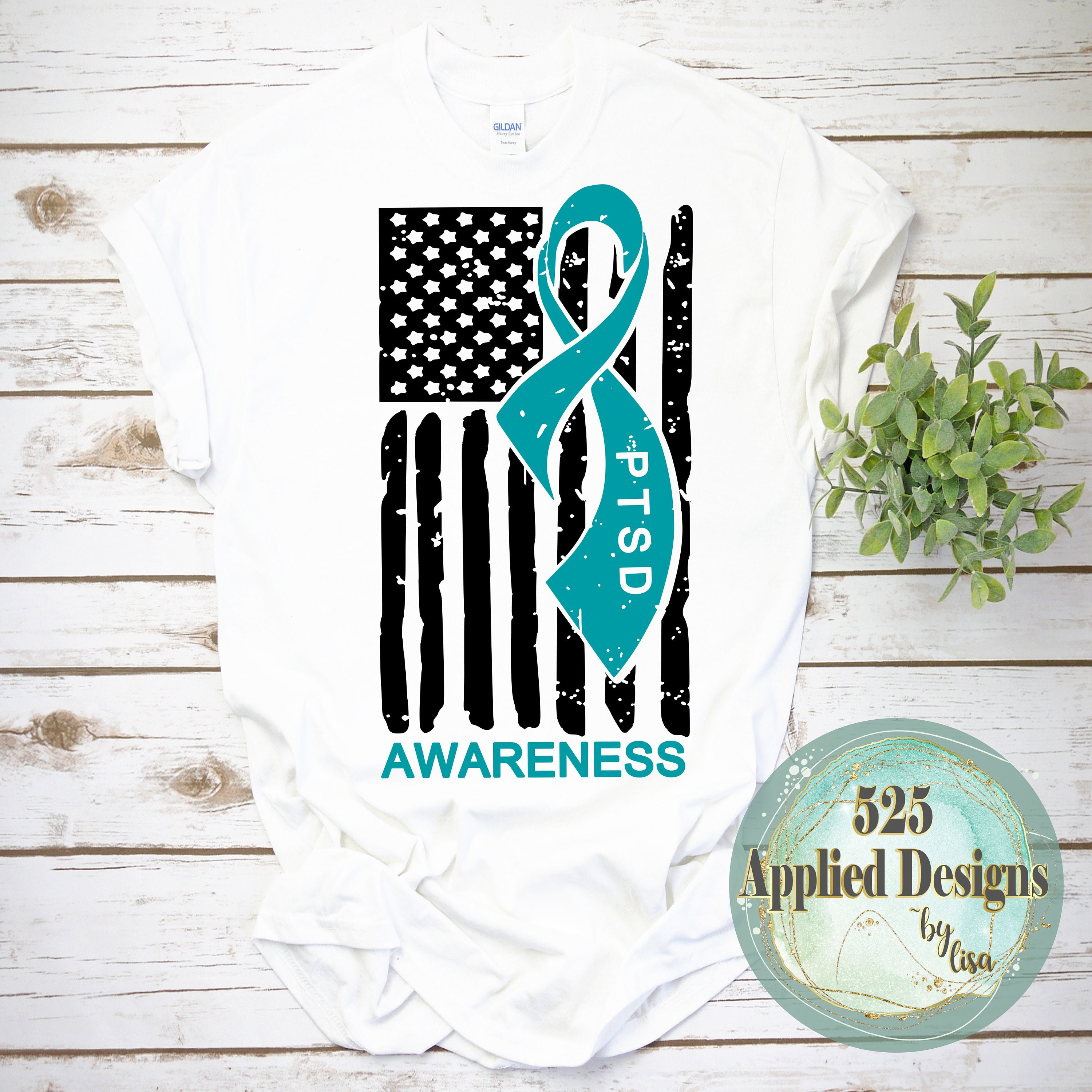 PTSD Awareness Ribbon American Flag Cutting File, Studio 3, Silhouette ...