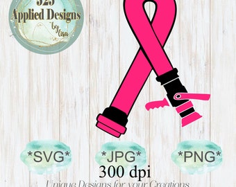 Fire Hose Awareness Ribbon Cutting File, Silhouette, Cricut, SVG, Jpg, PNG, HTV, Personalized, Vinyl,  525 Applied Designs