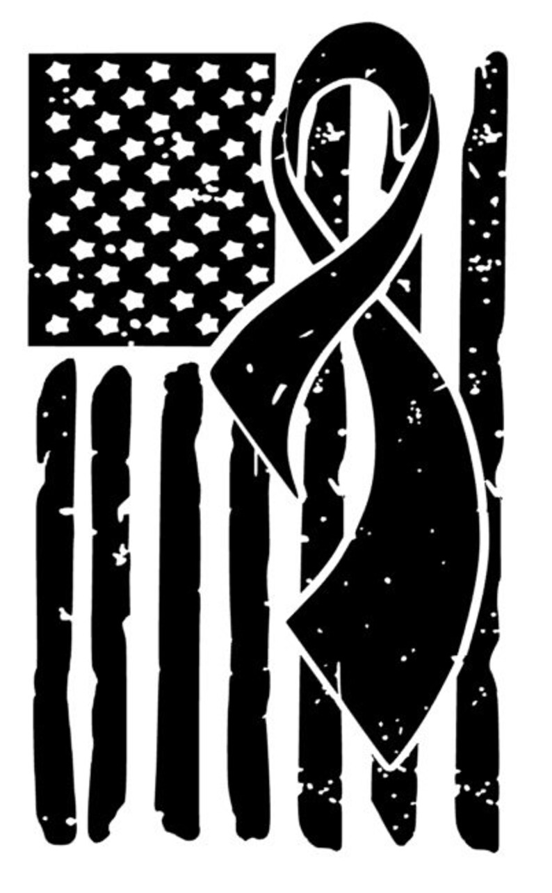 Download Awareness Ribbon American Flag Cutting File Studio 3 | Etsy