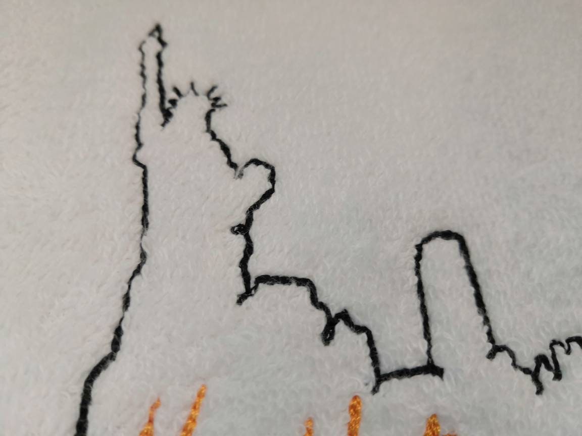 Guest towel embroidery machine NEW YORK embroidery machine Etsy