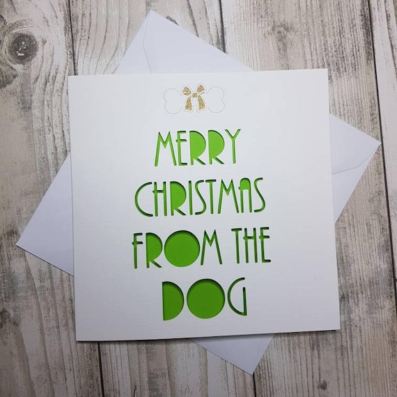 Merry Christmas From the Dog Christmas Card From the Dog - Etsy