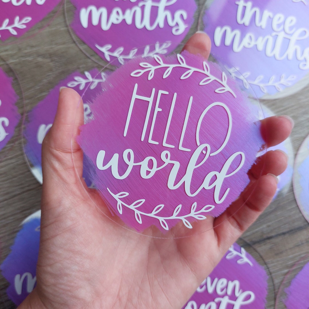 Acrylic Baby Milestone Discs: First Year Photo Prop Set - Etsy UK