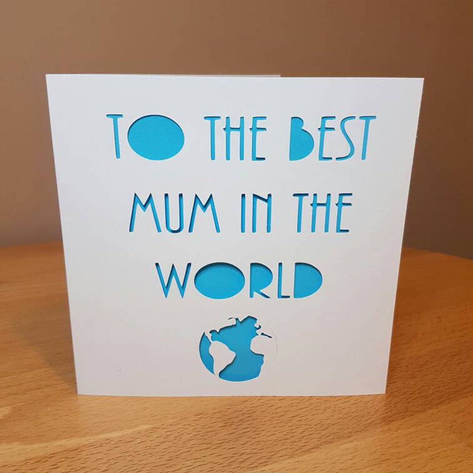 Best Mum in the World, Papercut Mothers Day Card, Card for Mum, Card ...