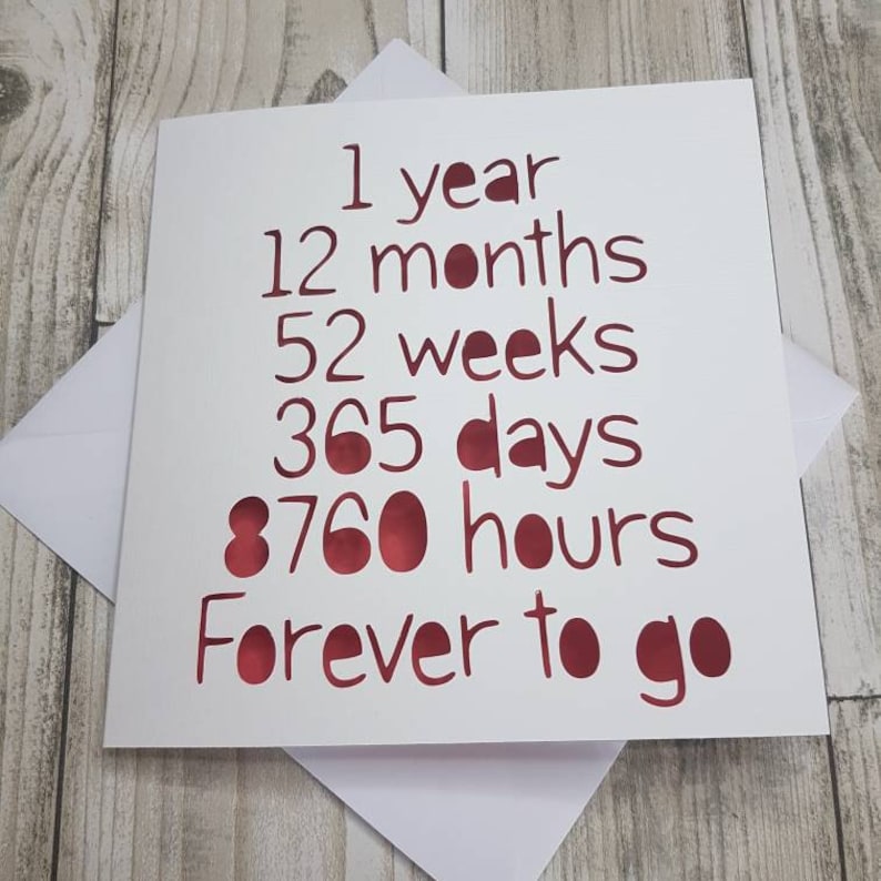 Erste JahrestagsKarte 1. JahrestagsKarte 1. Etsy