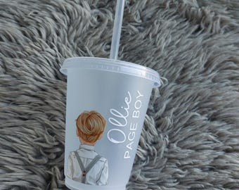 Personalised Page Boy Cold Cup: Wedding Favour Keepsake