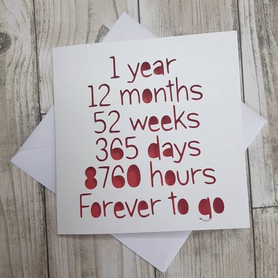 First Anniversary Card 1st Anniversary Card 1st Anniversary Etsy First Anniversary Card 1st Anniversary Card 1st Anniversary Etsy