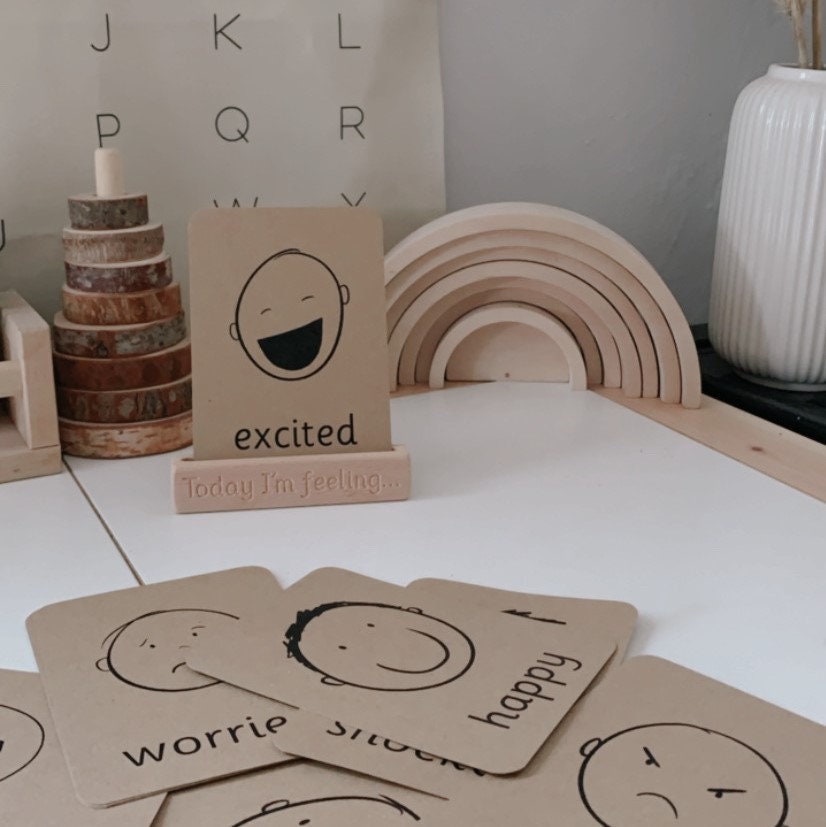Emotion Flashcard Stand Etsy