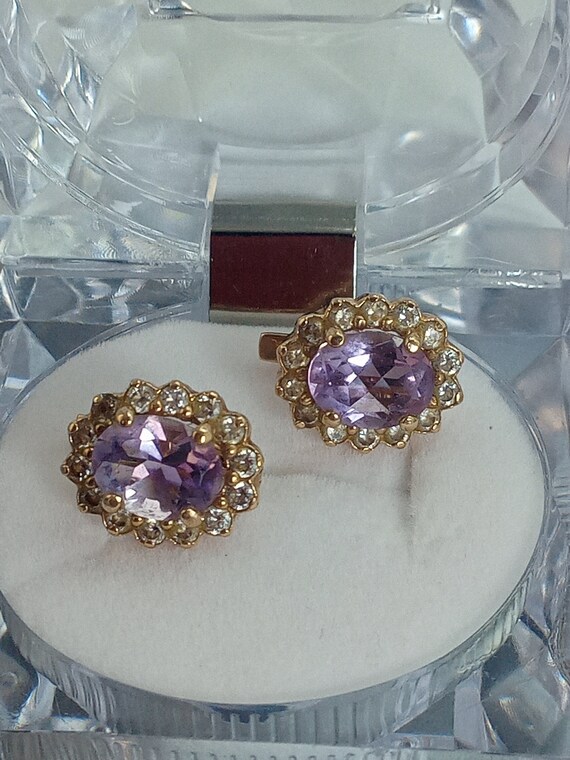 Earrings Malinka Raspberry Beautiful Stones Lilac 