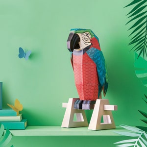 Gestalte deinen eigenen Papagei auf einer Stange