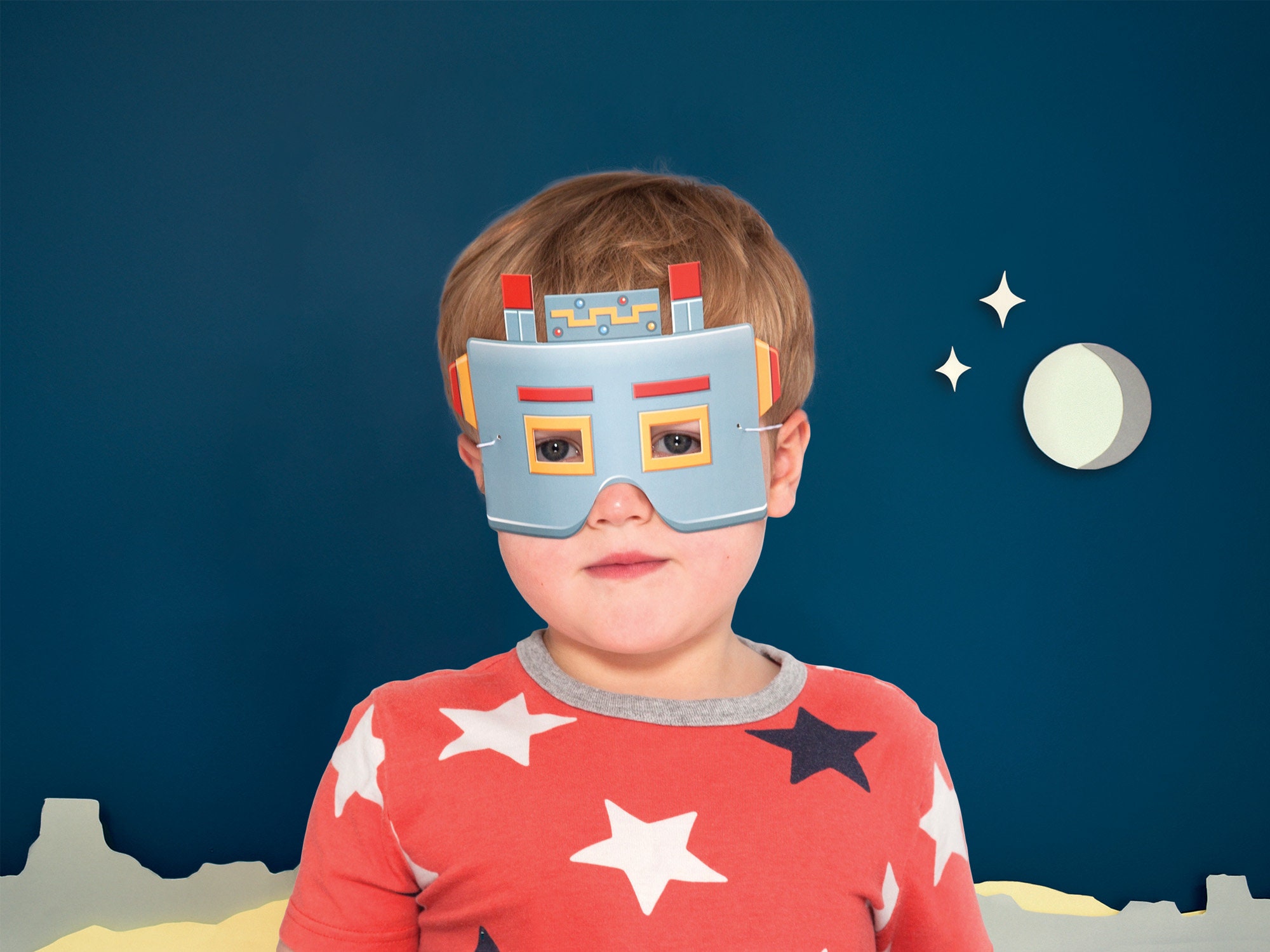 Masque enfant de déguisement Robot (3-8 ans) Pelliani - Dröm