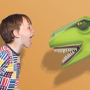 Construye una terrible cabeza de dinosaurio T-Rex