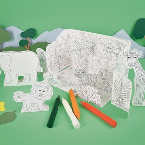Colour In Pop-Up Jungle Fold Out Play Scene image 1