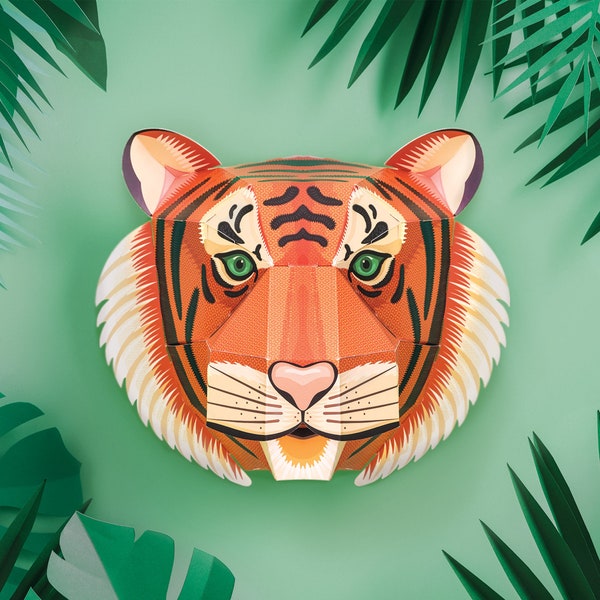 Créez votre propre modèle de papier mural Majestic Tiger Head