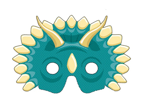 DIY Printable Dinosaur Masks PDF Etsy