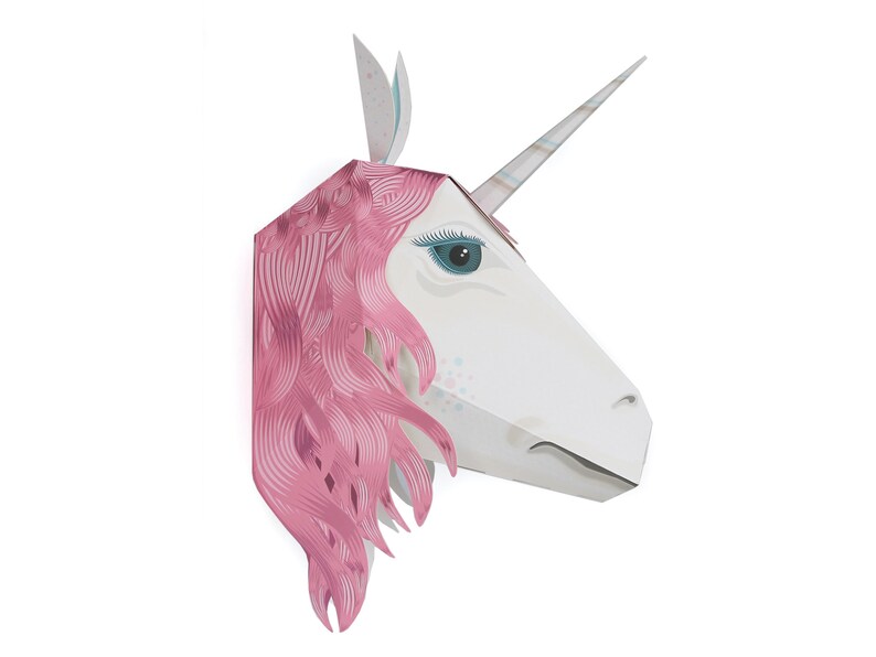 Make Your Own Magical Unicorn Friend Wall Mounted Paper Model - Unicorn Head Wall Mount H M Make Your Own Magical Unicorn Friend Wall Mounted Paper Model - Unicorn Head Wall Mount H M