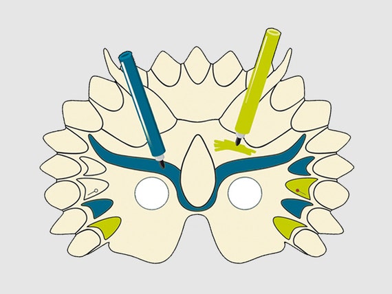 Do-it-yourself Printable Shade In just Dinosaur Masks PDF picture regarding Printable Dinosaur Masks called Do-it-yourself Printable Color Within Dinosaur Masks PDF