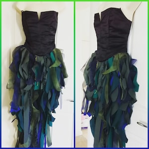 SeawitchSkirt, Steampunk look skirt,  Made to Order Mermaid Seaweed Look Skirt, Ren Faire Costume, Seaweed Skirt, Mermaid Costume, Fairy