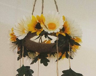 sunflower baby mobile