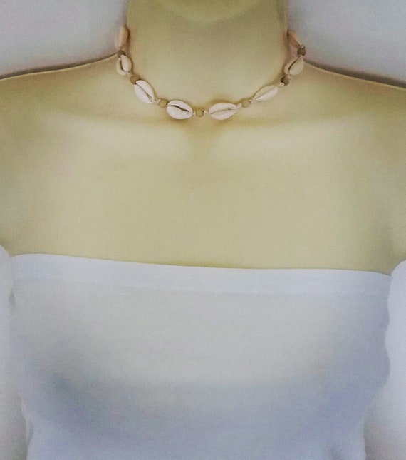 Cowrie Shell Choker Shell Necklace Festival,Adjustable Choker Cowrie Shell Necklace Cowrie Necklace Cowrie Shell Jewelry Cowrie Choker