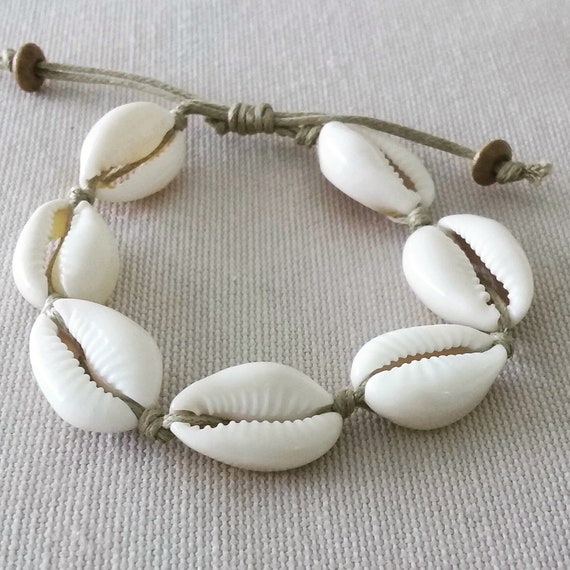 Bracelet Cowry Shell Bracelet Shell naturel Coquille Cowry Kauri Bracelet Boho Bracelet de plage Bijoux Shell Shell Bracelet Etsy France
