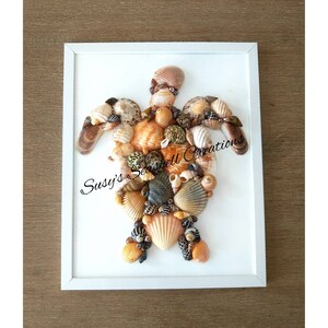 Seashell Turtle - Turtle Wall Art - wall hanging - wall decor - wall art  - Beach House Decor - Coastal Decor - Nautical Decor - Gift