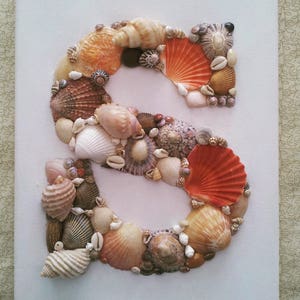 Seashell Letters - Beach Decor -Wall Art - wall hanging - wall decor - wall art  - Beach House Decor - Coastal Decor - Nautical Decor - Gift
