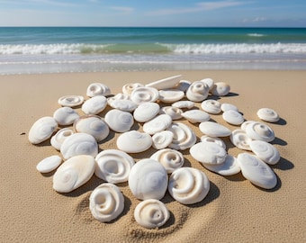 200 grams white operculum shells - Cats Eye Shells - Seashells - Australian Seashells -  Seashell Craft - Seashell Decor - Natural Shells