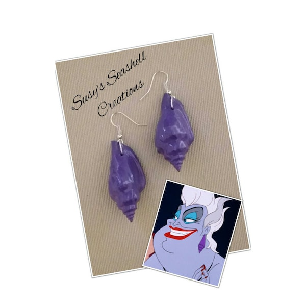 Ursula Inspired Earrings - Ursula Costume - Little Mermaid Ursula -Ursula Jewelry -Ursula Earrings-Seawitch Earrings