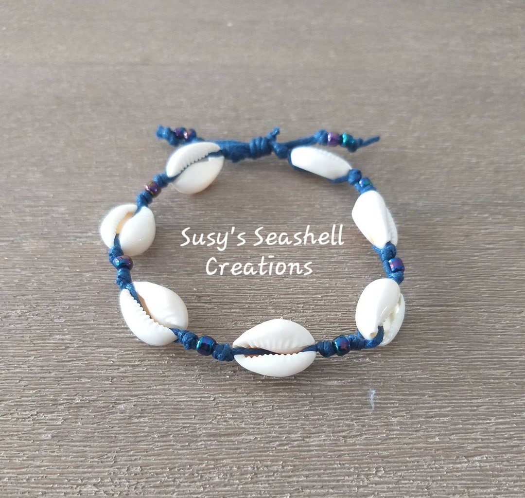 Cowry Shell Bracelet | Natural Shell Bracelet | Cowry Kauri Shell ...