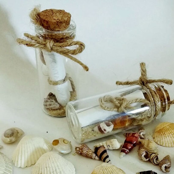 10 X Mini Message in a Bottle Scroll in a Bottle Beach in a | Etsy