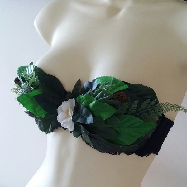 Adult Woodland Fairy Costume, Fairy Top, Made to Order Fairy Bra, Adult Pixie Top, Forest Nymph Top, Woodland Costume, Fairy Costume,Elf Top