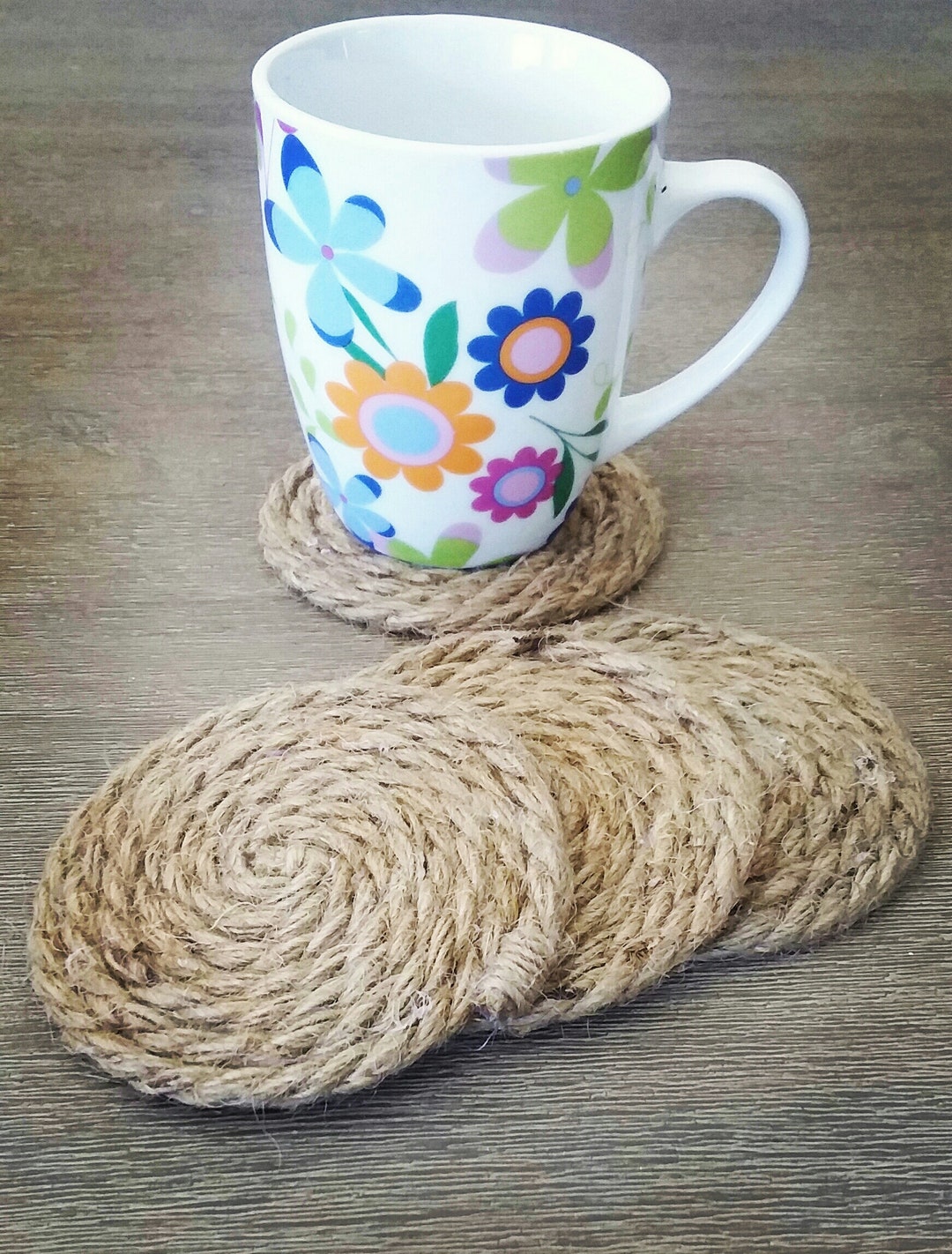Hemp Rope Coasters, Rope Drink Coaster, Nautical Decor, Cup Mats