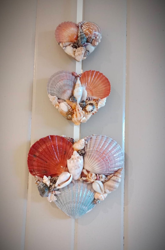 Large Sea Shells Wall Hanging Decor - Clam Shell, Pink Haley