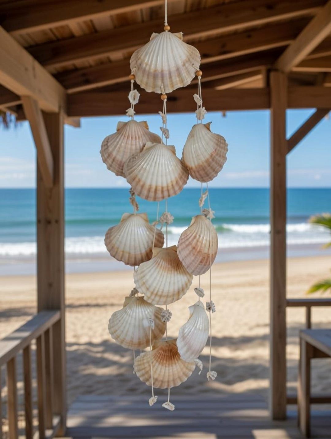 Seashell Wind Chime, Windchime, Garden Decor, Wall Hanging - Etsy