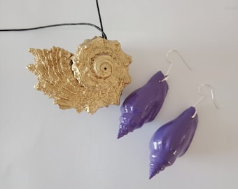 Ursula Inspired Real Shell Necklace and Earring Set-Ursula Costume -Little Mermaid Ursula -Ursula Necklace -Ursula Jewelry - Ursula Earrings