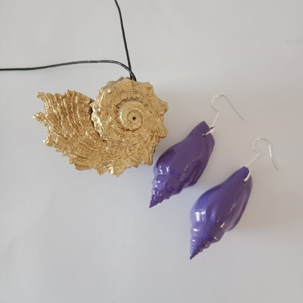 Ursula Inspired Real Shell Necklace and Earring Set-Ursula Costume -Little Mermaid Ursula -Ursula Necklace -Ursula Jewelry - Ursula Earrings