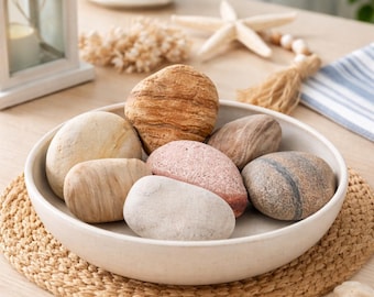 7 Assorted Beach stones - Aquarium Stones - Craft Sea Stones -Beach Stones -Wishing Stones -Sea Rocks - Beach Pebbles - Sea Pebbles