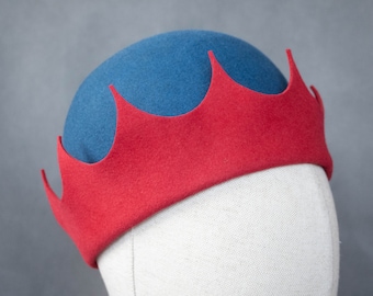 Medieval bicolored hat cap 15th century