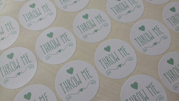 25 Throw me 37mm wedding confetti sticker labels SEE OTHER LISTINGS BAGS PETALS
